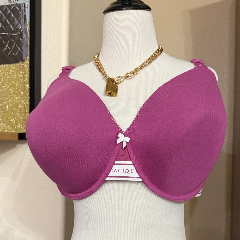 Cacique Magenta/Lilac Bra with Bow Detail size 42F